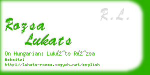 rozsa lukats business card